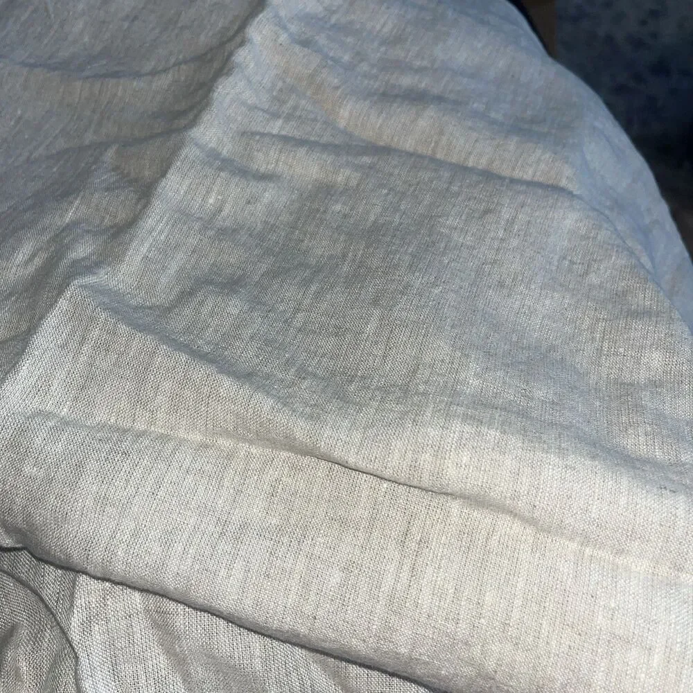 Quince European Linen Duvet Cover Set natural chambray Full Queen Flax Msrp $204